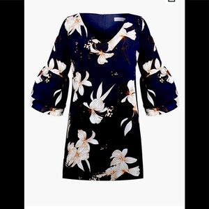 NWT Navy 3/4 sleeve dress size L